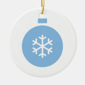 Blauw kerstbalkeramisch Ornament (Voorkant)