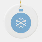 Blauw kerstbalkeramisch Ornament (Achterkant)