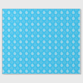 Blauw kerstbalkpapier cadeaupapier (Vlak)