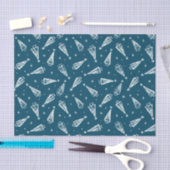 Blauw Kerstbomen Patroon Weefselpapier Tissuepapier (Craft)