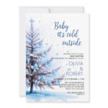 Blauw Kerstboom Baby Shower