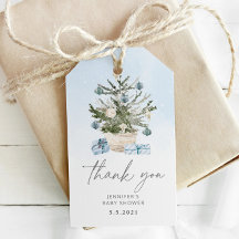 Blauw kerstboom bedankt
