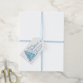 Blauw kerstboom, kerstcadeautags cadeaulabel (Met Touw)