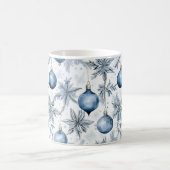  Blauw Kerstboom Ornamenten Patroon Koffiemok (Center)