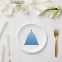 Blauw Kerstboom Papieren Bord
