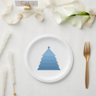 Blauw Kerstboom Papieren Bord