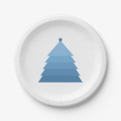 Blauw Kerstboom Papieren Bord (Voorkant)