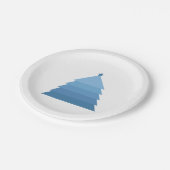 Blauw Kerstboom Papieren Bord (Gekanteld)