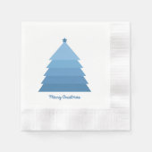 Blauw Kerstboom Servet (Voorkant)
