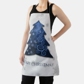 Blauw kerstboomblauw All-Over Print Schort (Insitu)