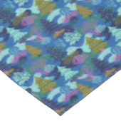 blauw kerstboombos tafelkleed (Gekanteld)