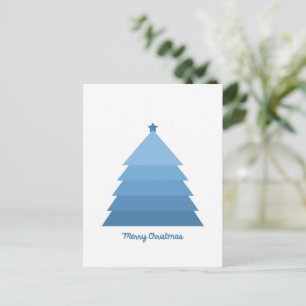 Blauw kerstboomBriefkaart Briefkaart