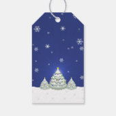 Blauw kerstboomgeschenk Label Cadeaulabel (Achterkant)