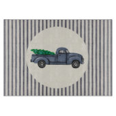  blauw kerstboomkapje snijplank (Voorkant)