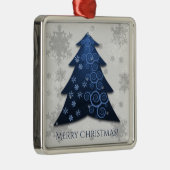 Blauw kerstboomkeramisch Ornament (Rechts)