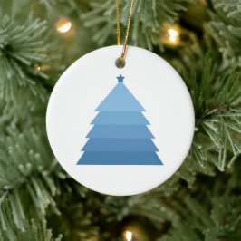 Blauw kerstboomkeramisch Ornament