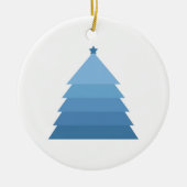 Blauw kerstboomkeramisch Ornament (Voorkant)
