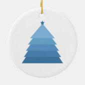 Blauw kerstboomkeramisch Ornament (Achterkant)