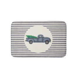  blauw kerstboomklooster badmat