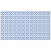Blauw kerstboomornamentpatroon tafelkleed (Voorkant (Horizontaal))