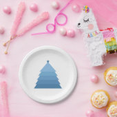 Blauw kerstboompapier Bord (Feest)
