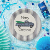  blauw kerstboompapier Bord (Feest)