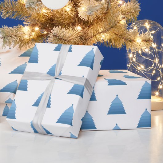 Blauw kerstboompapier cadeaupapier (Feestdagen)