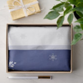 Blauw kerstboompapier tissuepapier (Geschenk)