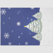 Blauw kerstboompapier tissuepapier (Voorkant)