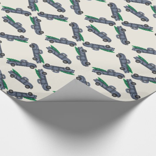  blauw kerstboompapier voor het ompakken van vrach cadeaupapier (Hoek)