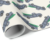  blauw kerstboompapier voor het ompakken van vrach cadeaupapier (Rol Hoek)