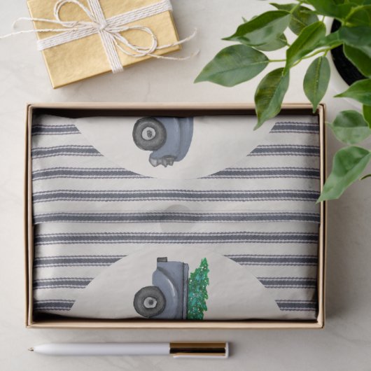  blauw kerstboompapier voor vrachtwagens tissuepapier (Geschenk)