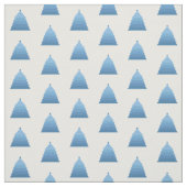 Blauw kerstboompatroon stof (Swatch)