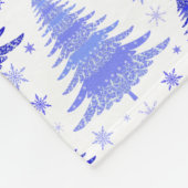 Blauw kerstboomperiwinkle Patroonontwerp Fleece Deken (Hoek)