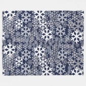 Blauw kerstboomschilfers fleece deken (Voorkant (Horizontaal))