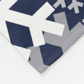 Blauw kerstboomschilfers fleece deken (Hoek)