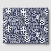 Blauw kerstboomschilfers gastenboek (Achterkant)