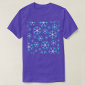 Blauw kerstboomschilfers t-shirt (Design voorkant)