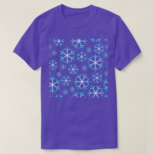 Blauw kerstboomschilfers t-shirt (Design voorkant)
