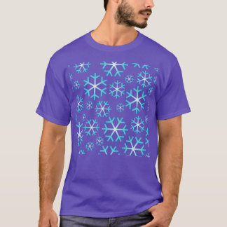 Blauw kerstboomschilfers t-shirt