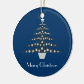  blauw kerstboomversiering keramisch ornament (Links)