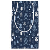 Blauw kerstbos klein cadeauzakje (Voorkant)