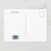 Blauw kerstbriefkaart aankondigingskaart (Achterkant)