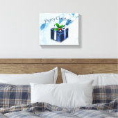 Blauw kerstcadeau afdrukken (Insitu (Slaapkamer))