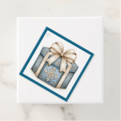 Blauw Kerstcadeau Bedankjes Labels (In situ)