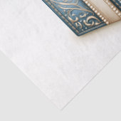 Blauw kerstcadeau tissuepapier (Detail)