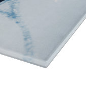 Blauw kerstcadeaubon snijplank (Hoek)