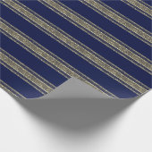 Blauw kerstcadeaupapier cadeaupapier (Hoek)