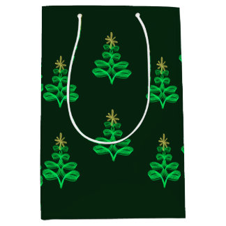 Blauw kerstcadeaupapier medium cadeauzakje