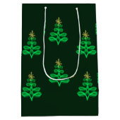 Blauw kerstcadeaupapier medium cadeauzakje (Achterkant)